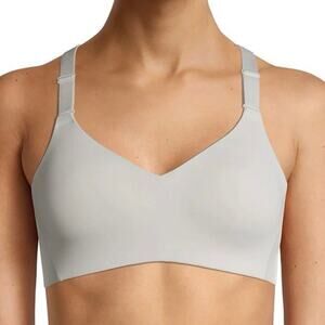Avia High Impact Wireless Sports Bra Womens L Gray Adjustable Racerback Gym